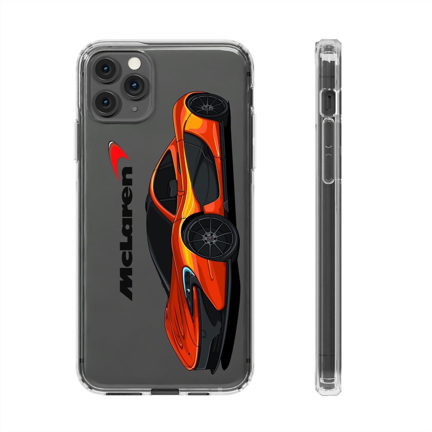 Orange McLaren P1 Clear Phone Case