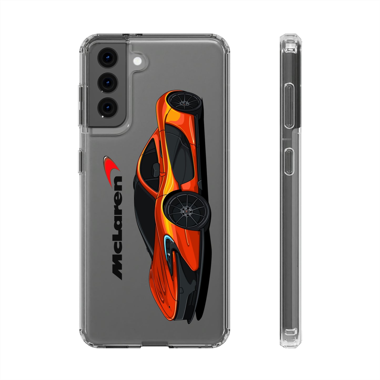 Orange McLaren P1 Clear Phone Case