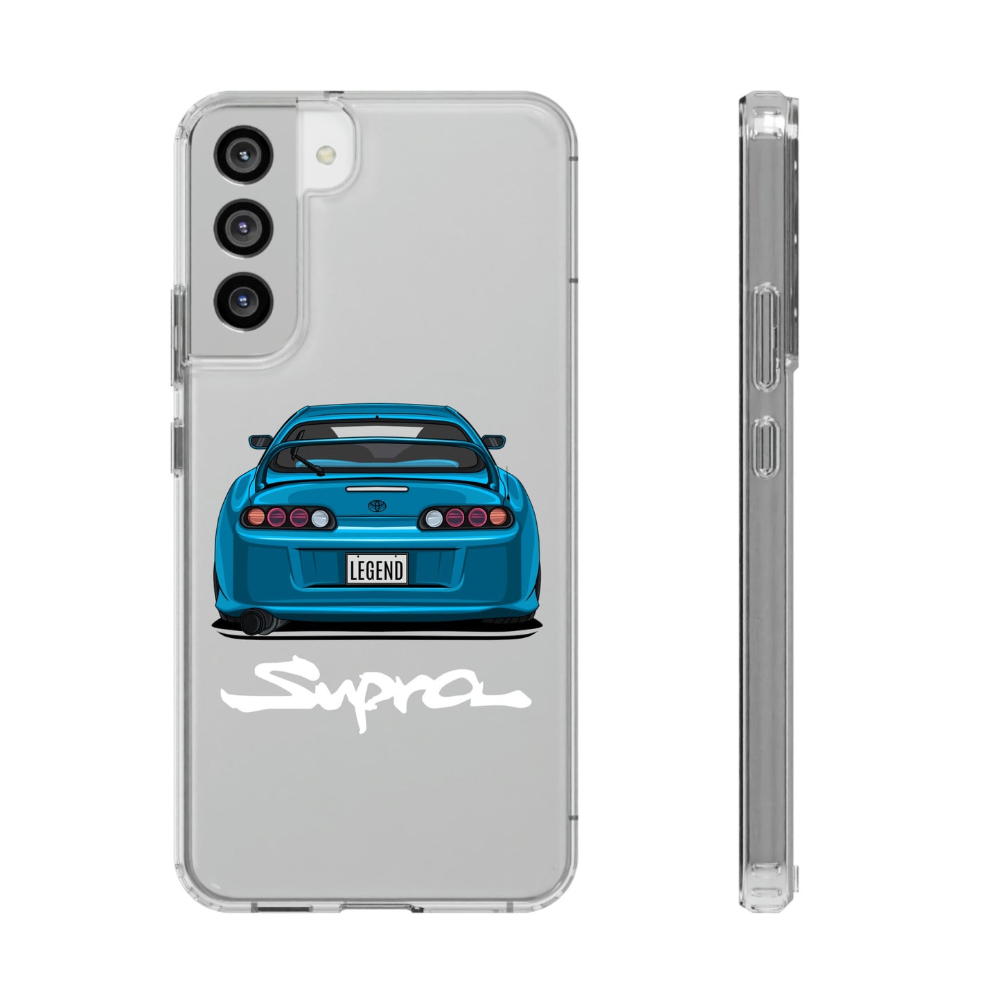 Blue Toyota Supra Clear phone Case