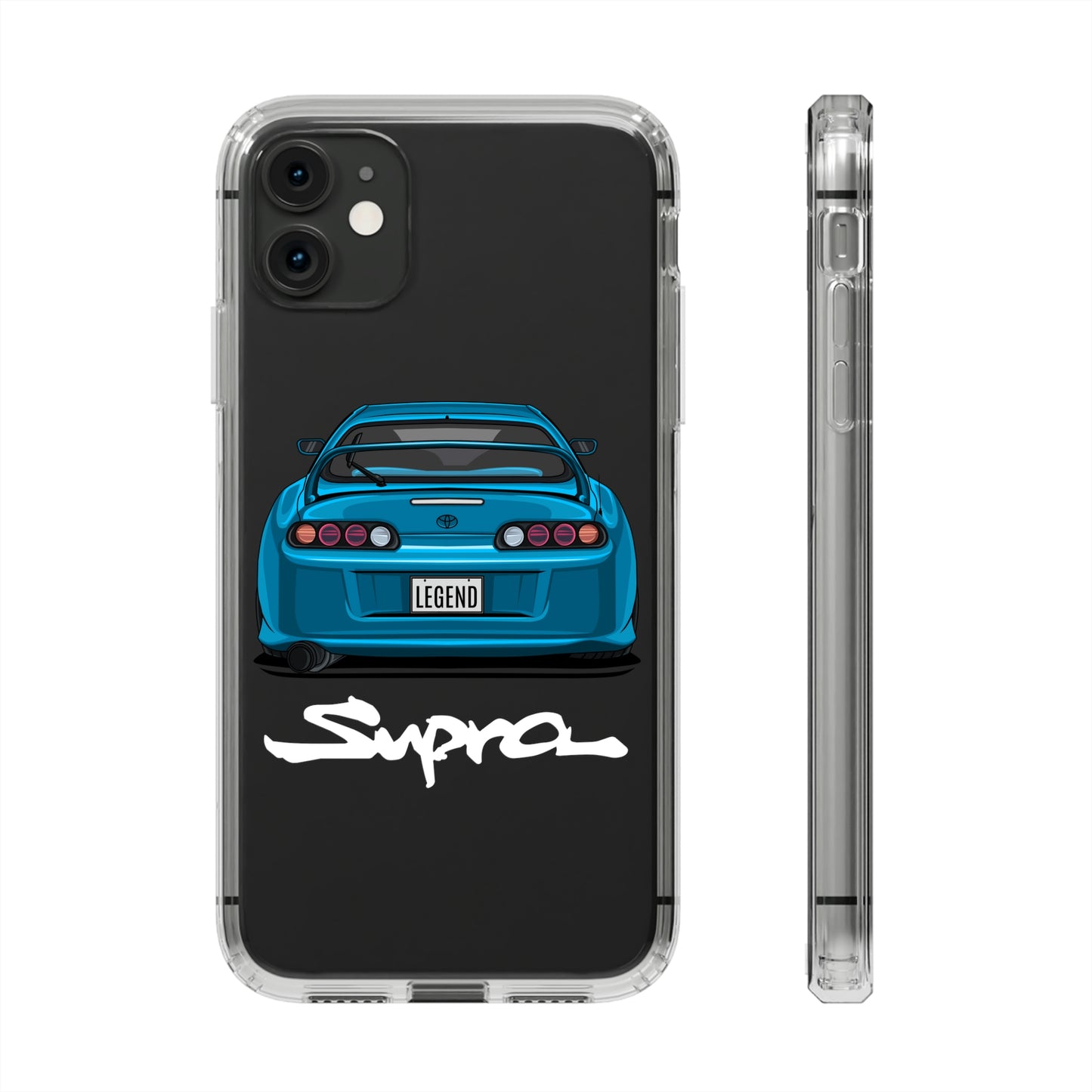 Blue Toyota Supra Clear phone Case