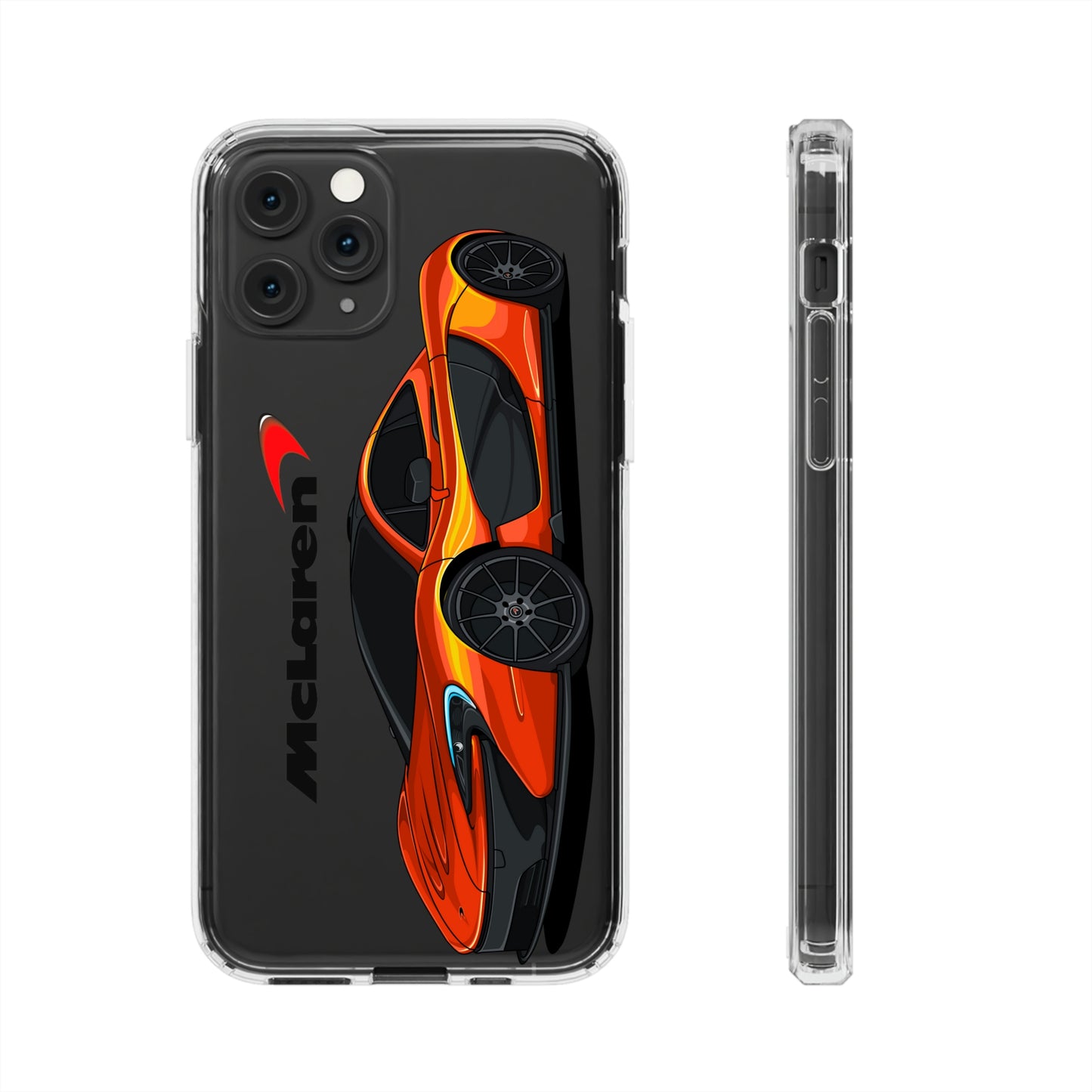 Orange McLaren P1 Clear Phone Case