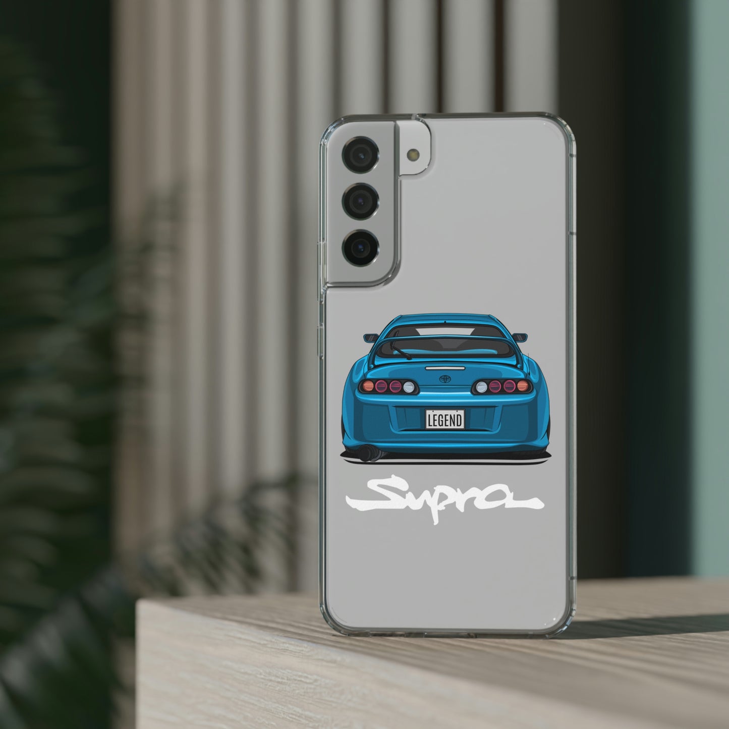 Blue Toyota Supra Clear phone Case