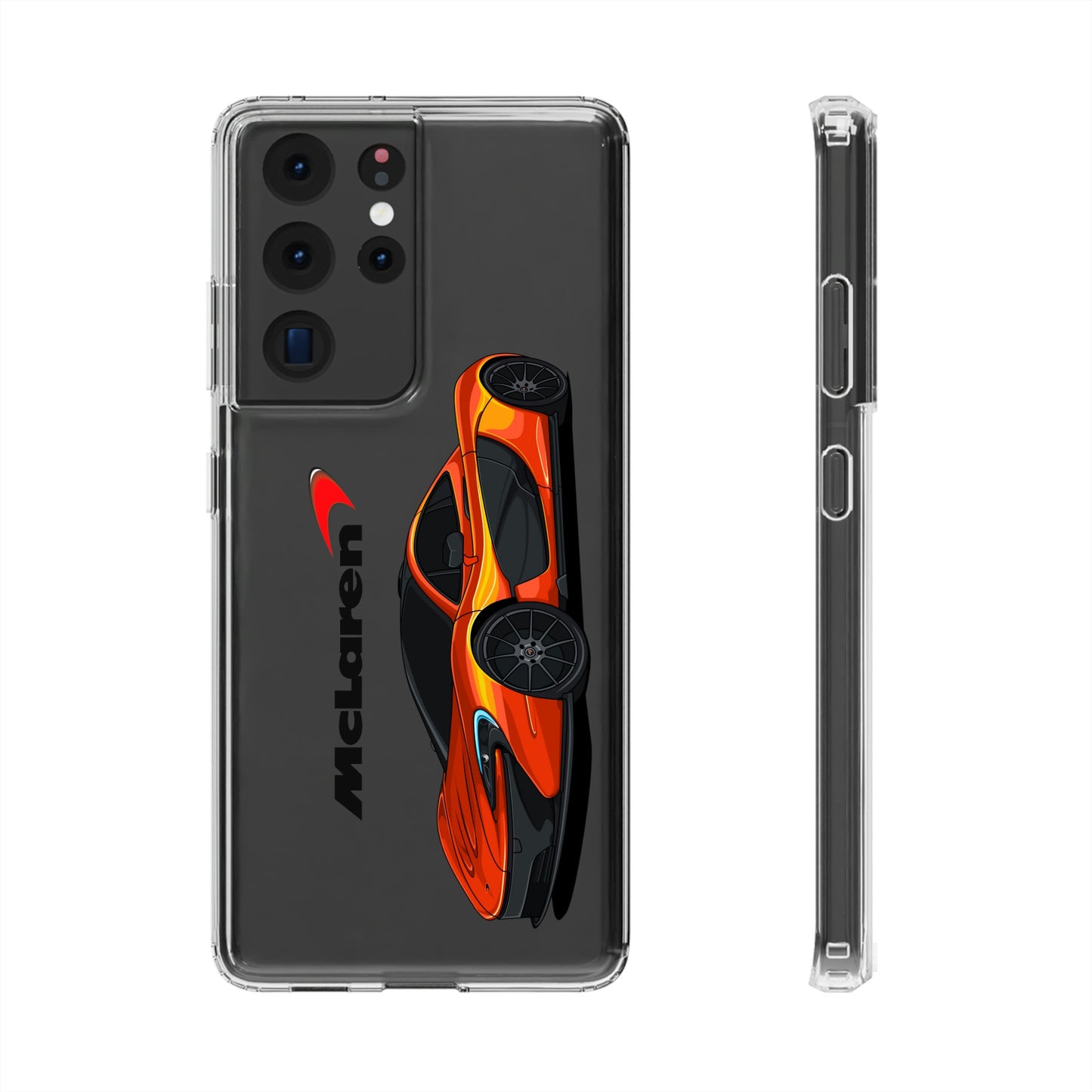 Orange McLaren P1 Clear Phone Case