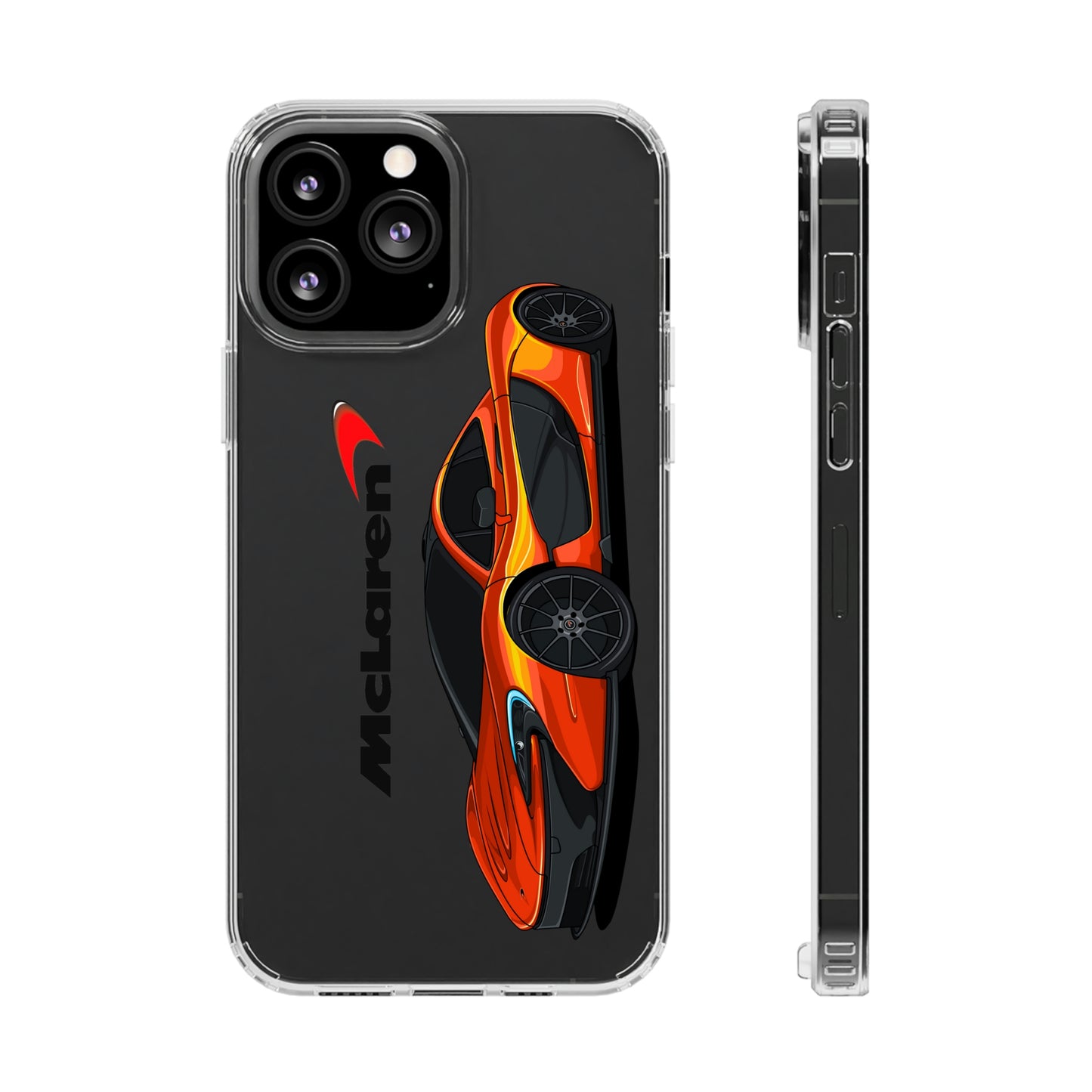 Orange McLaren P1 Clear Phone Case