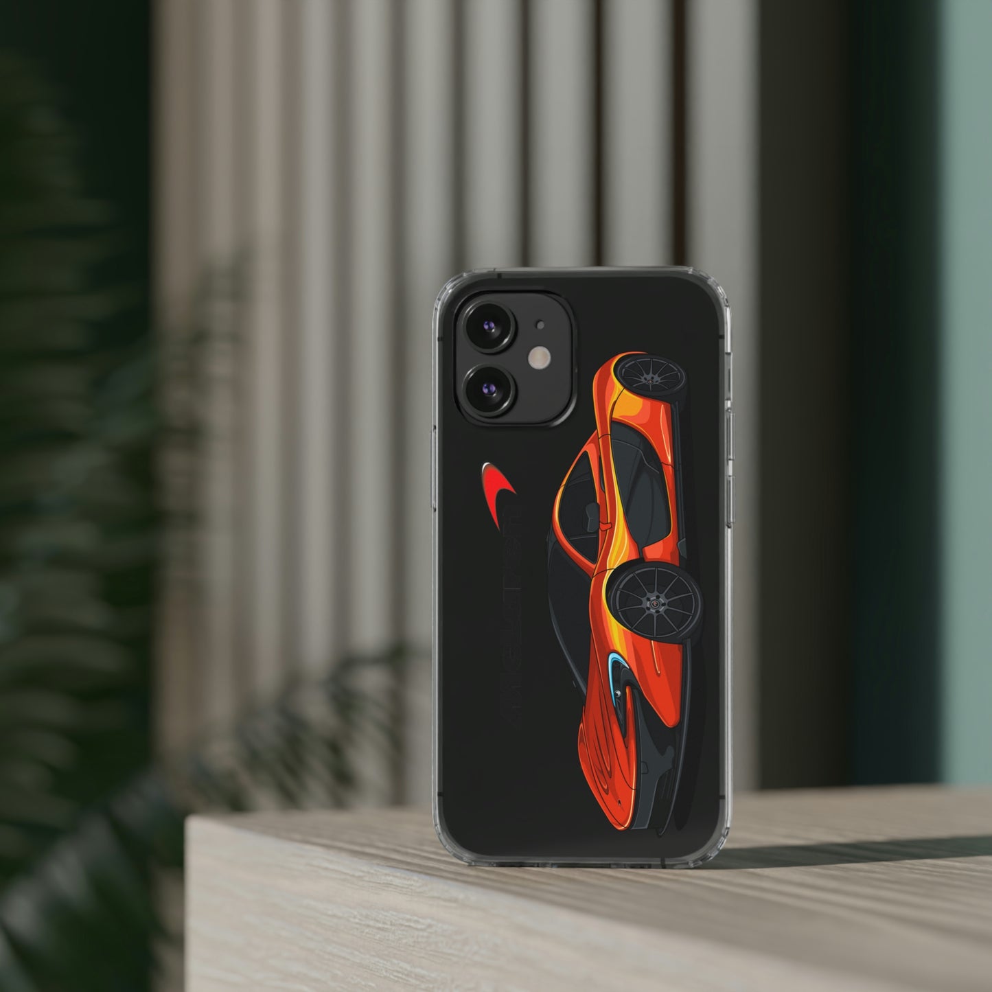 Orange McLaren P1 Clear Phone Case