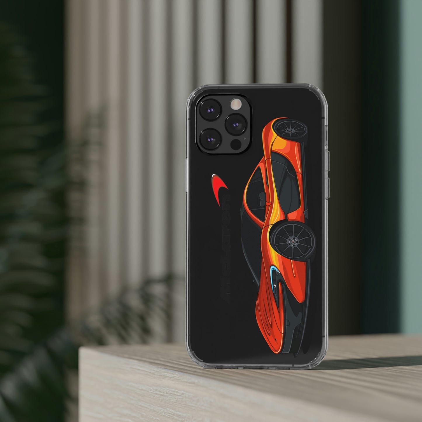 Orange McLaren P1 Clear Phone Case