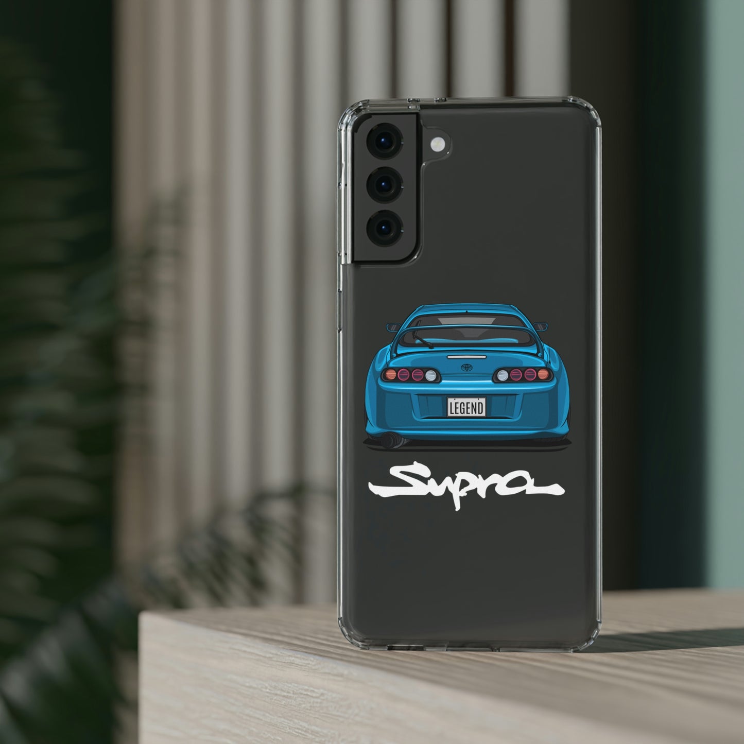 Blue Toyota Supra Clear phone Case