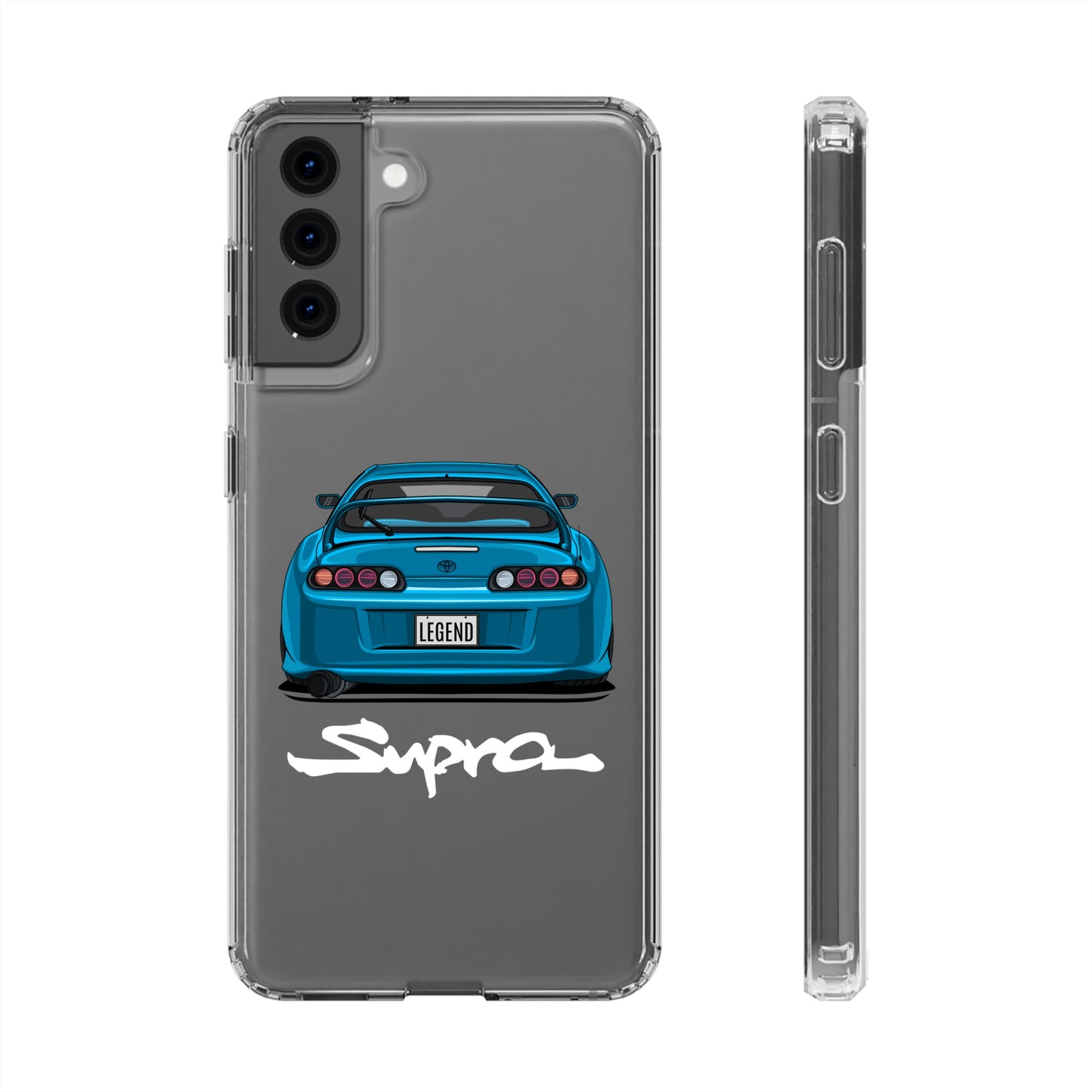 Blue Toyota Supra Clear phone Case