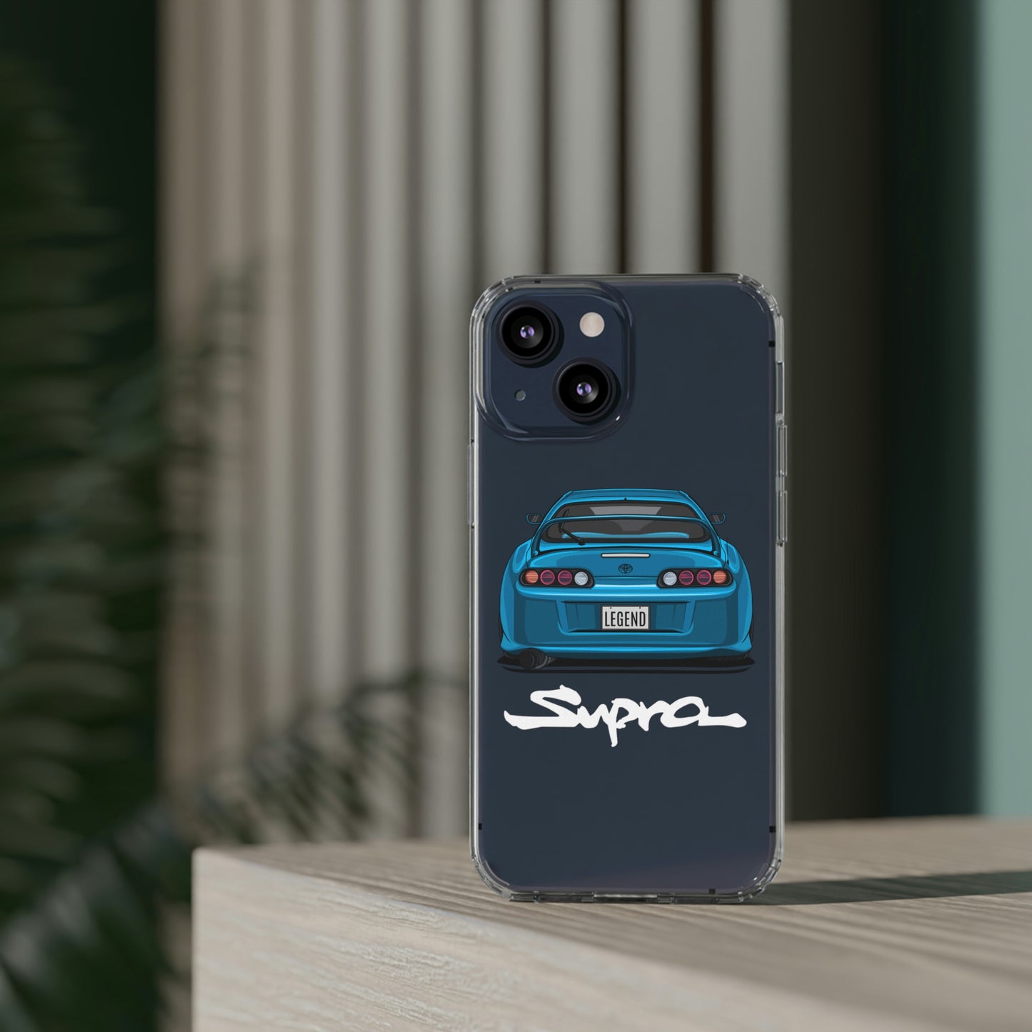 Blue Toyota Supra Clear phone Case