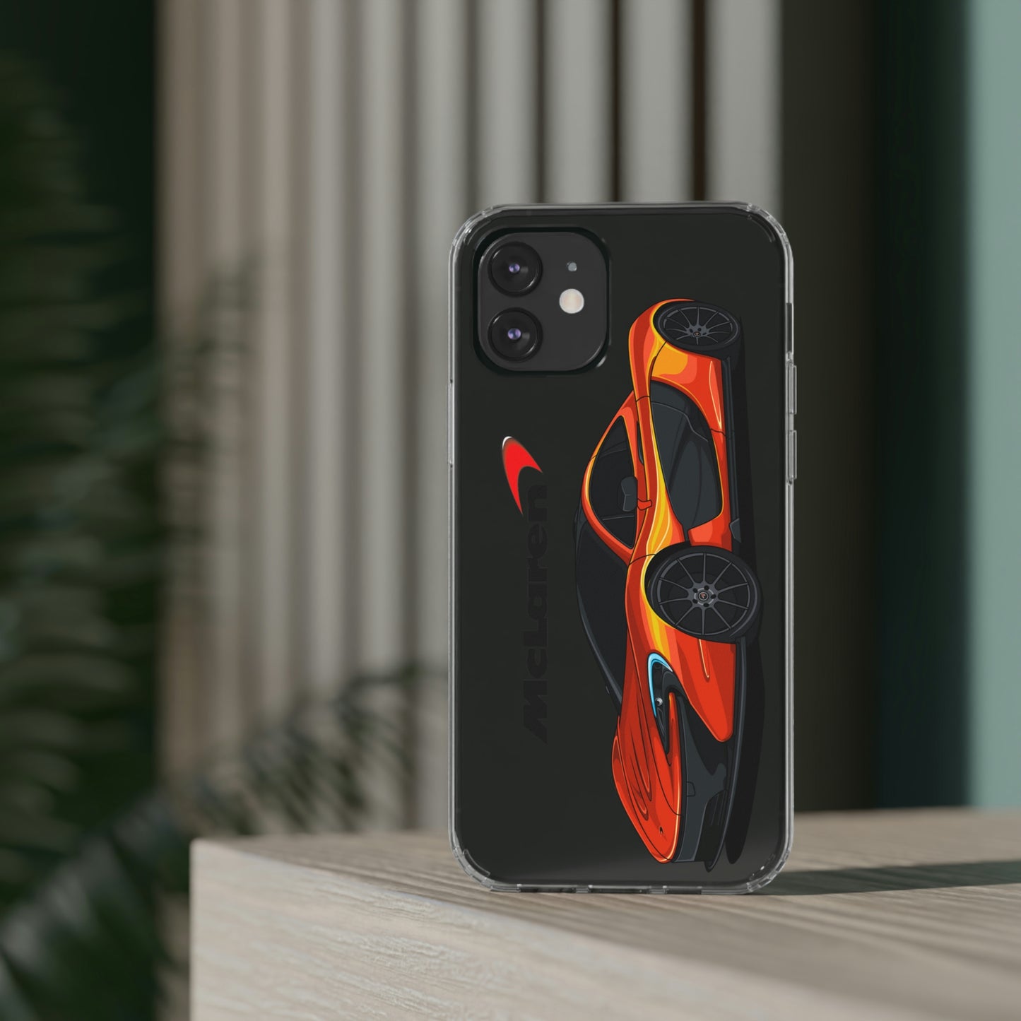 Orange McLaren P1 Clear Phone Case