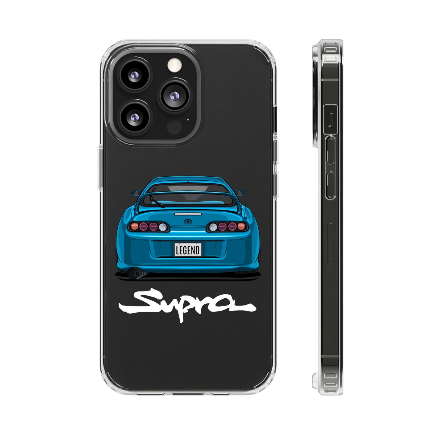 Blue Toyota Supra Clear phone Case