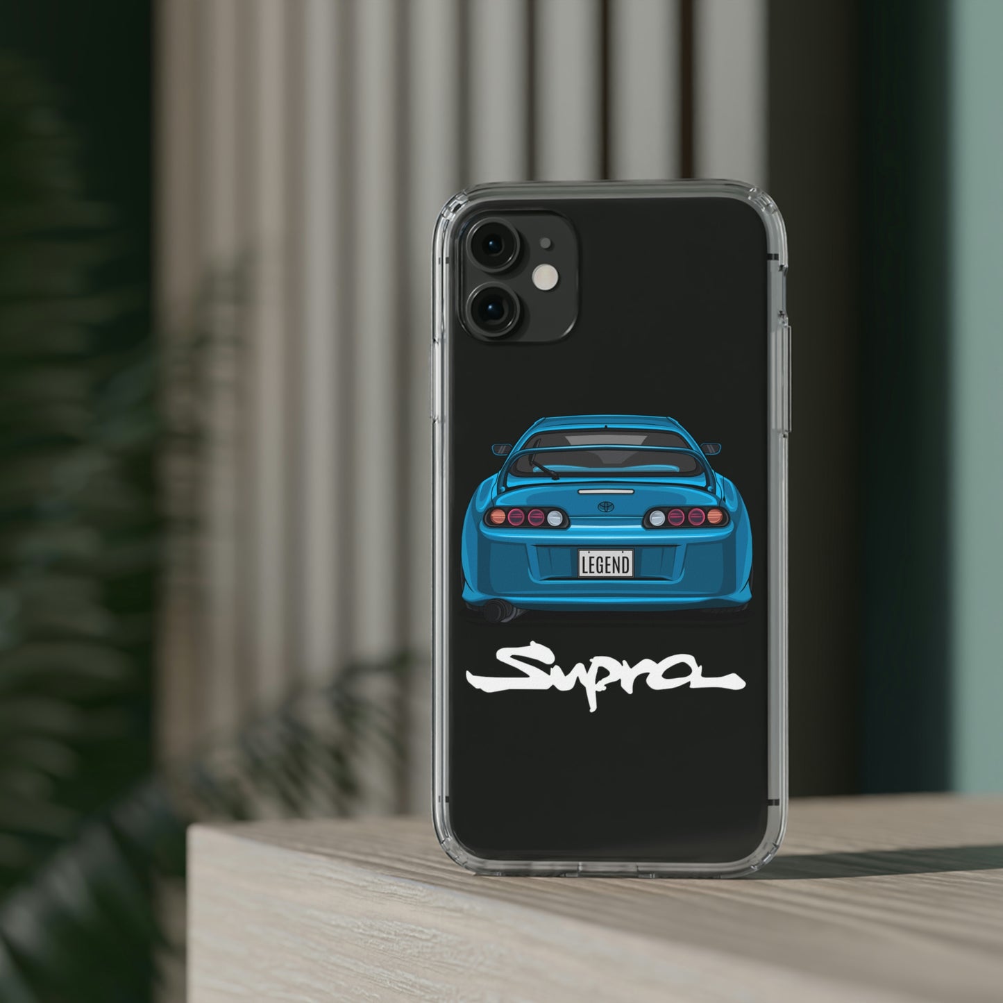 Blue Toyota Supra Clear phone Case