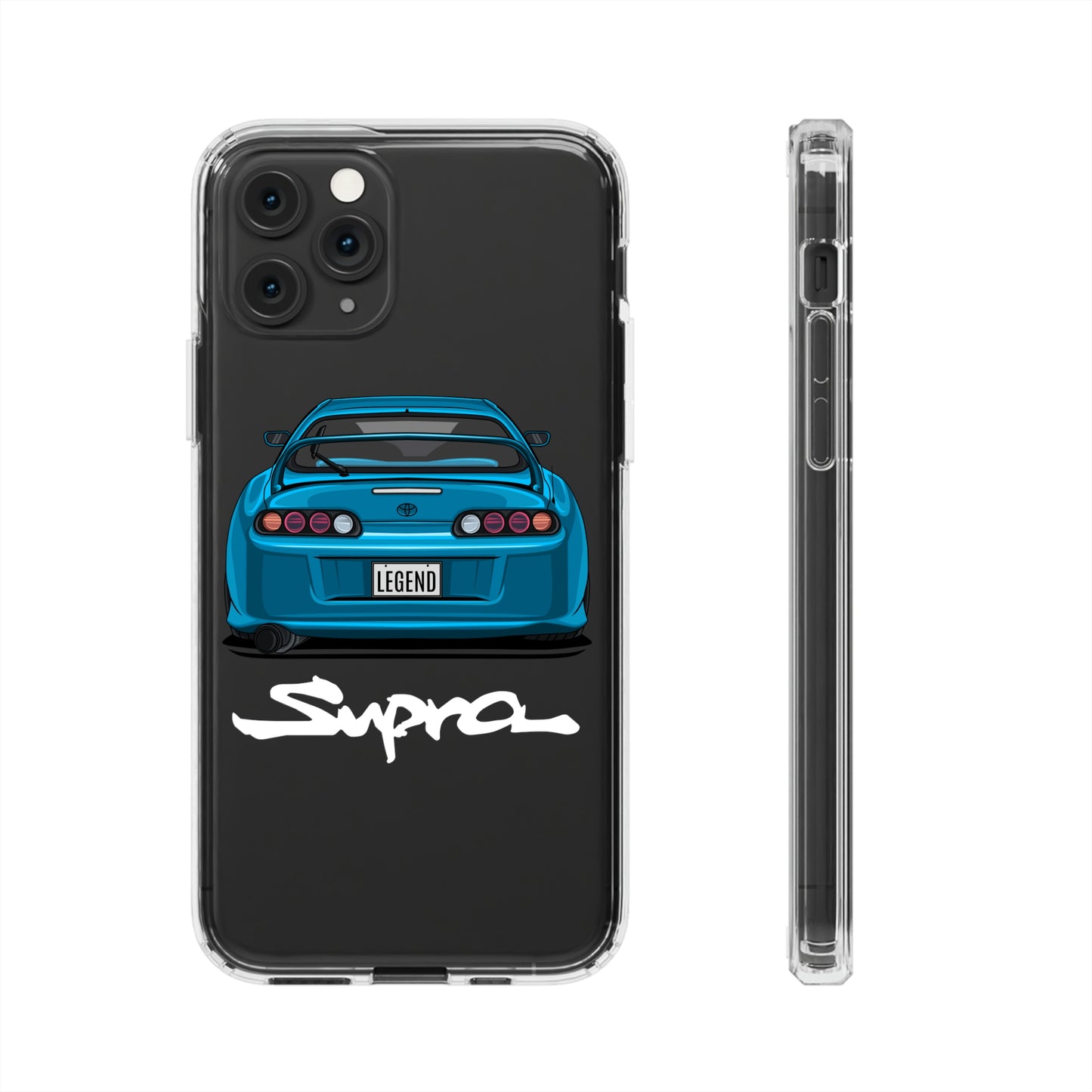 Blue Toyota Supra Clear phone Case