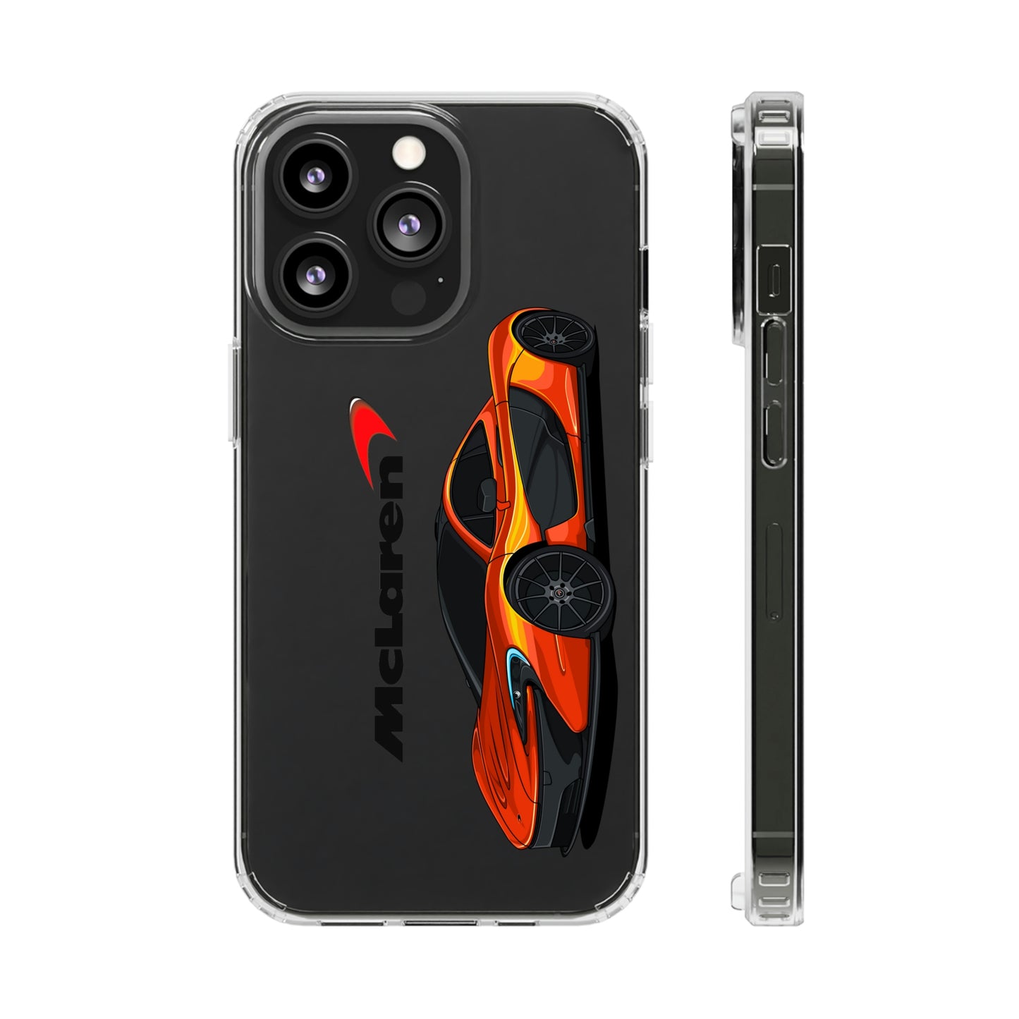 Orange McLaren P1 Clear Phone Case