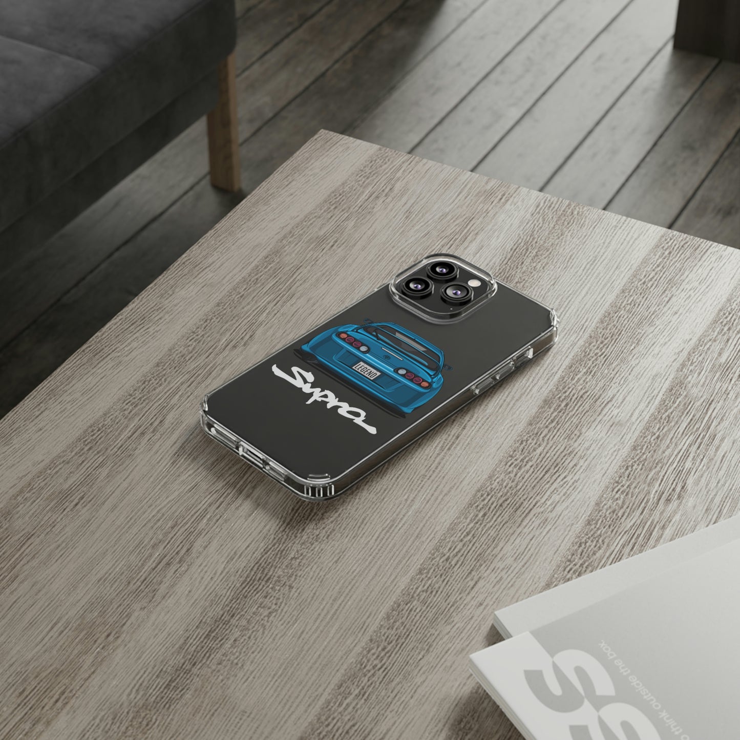 Blue Toyota Supra Clear phone Case