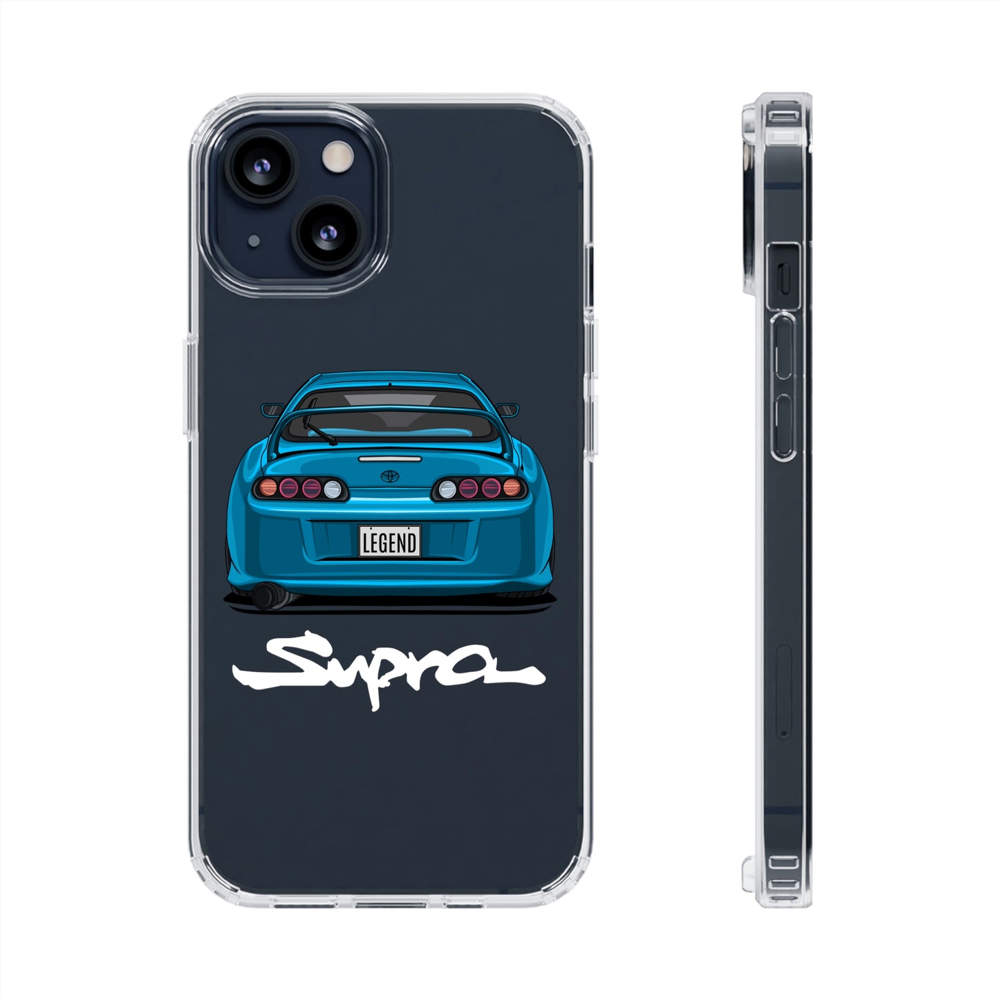 Blue Toyota Supra Clear phone Case