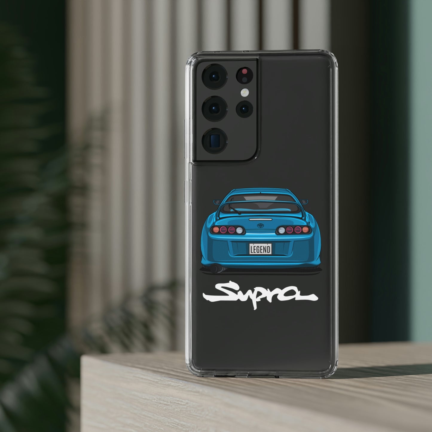 Blue Toyota Supra Clear phone Case