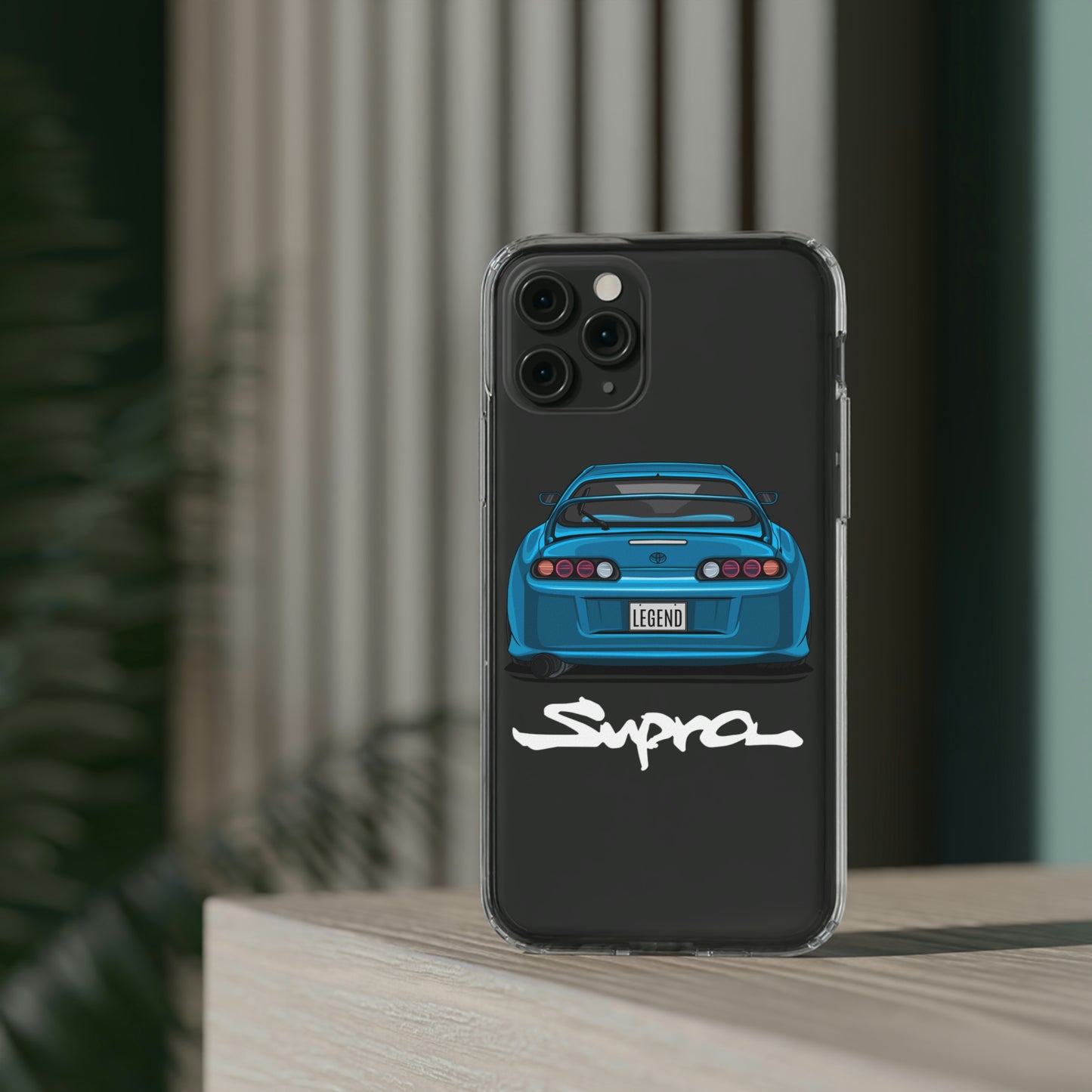 Blue Toyota Supra Clear phone Case