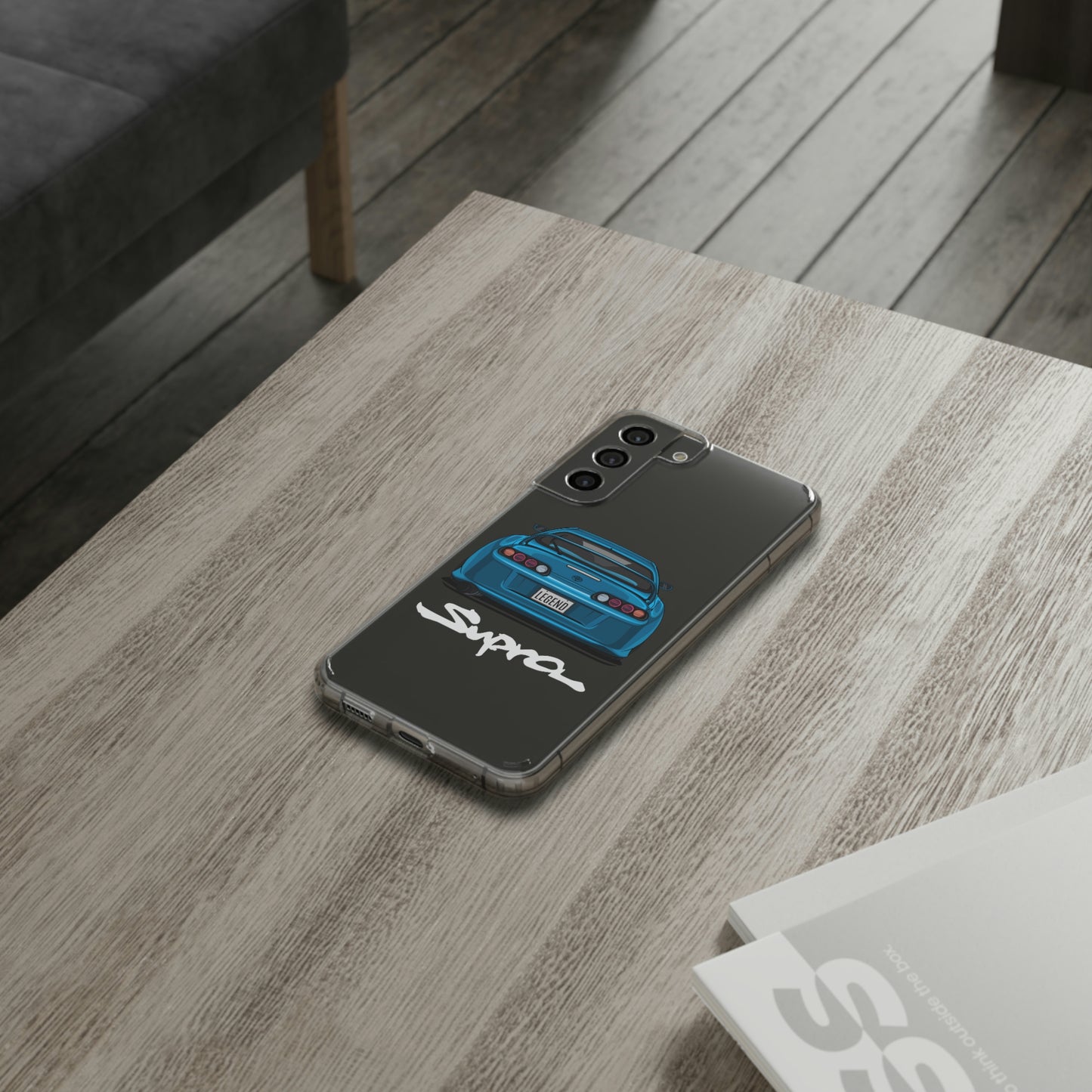 Blue Toyota Supra Clear phone Case