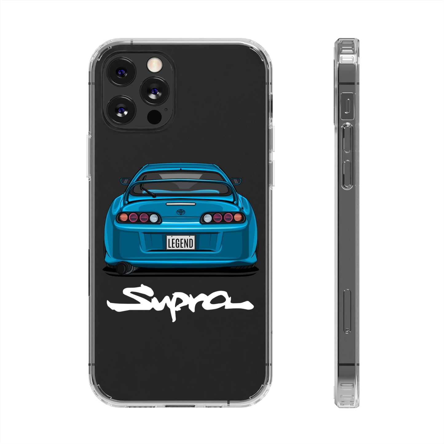 Blue Toyota Supra Clear phone Case