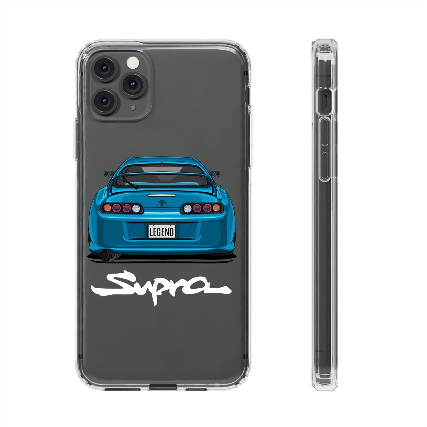 Blue Toyota Supra Clear phone Case