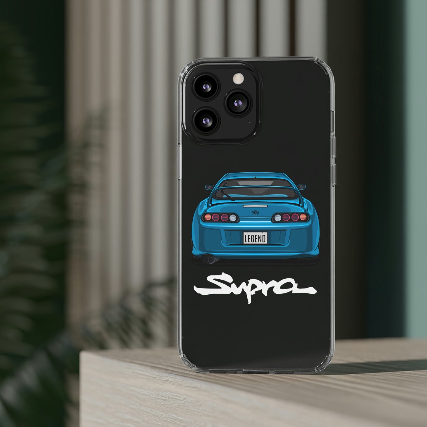 Blue Toyota Supra Clear phone Case