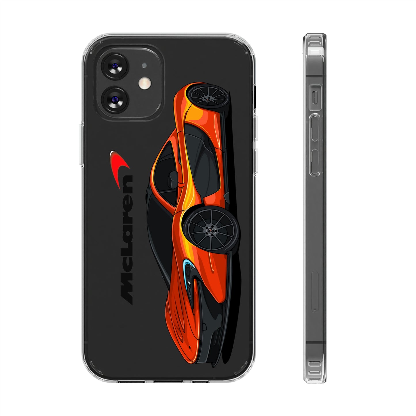 Orange McLaren P1 Clear Phone Case