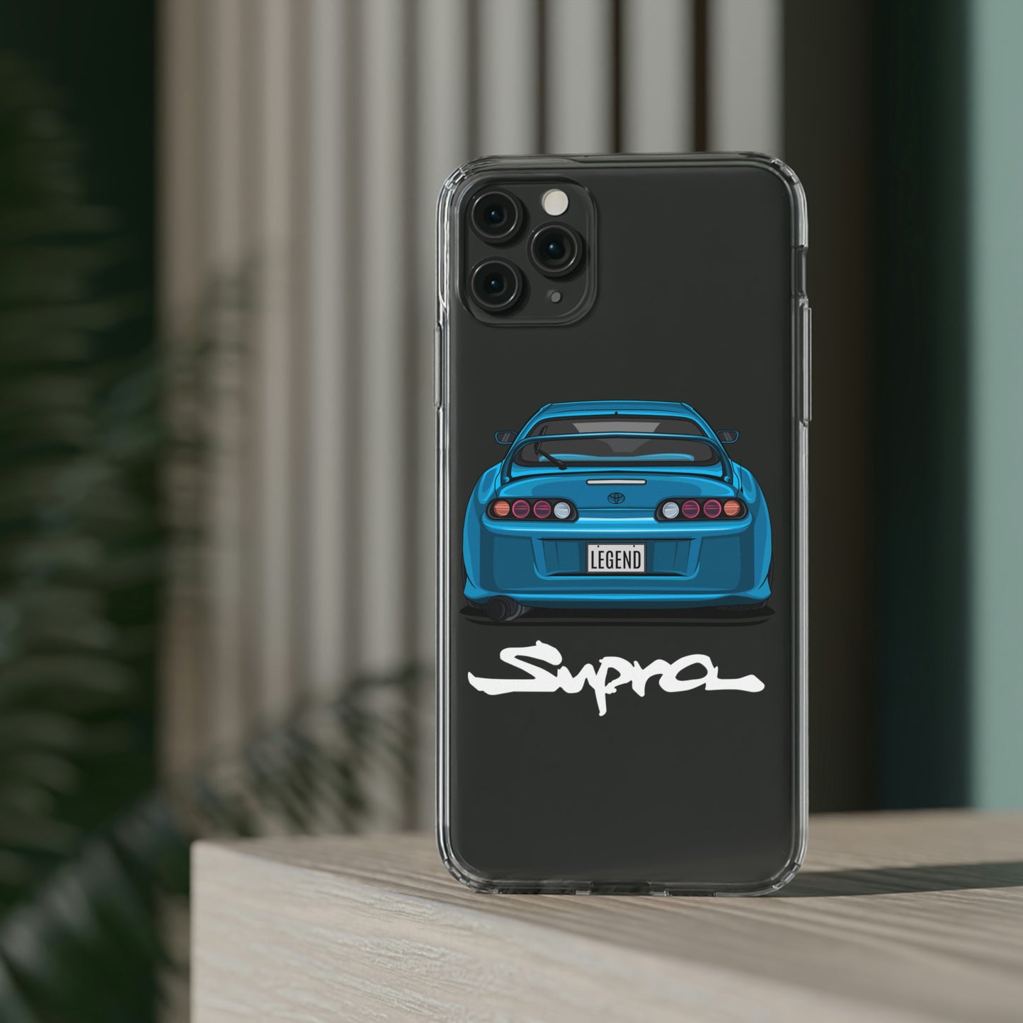 Blue Toyota Supra Clear phone Case