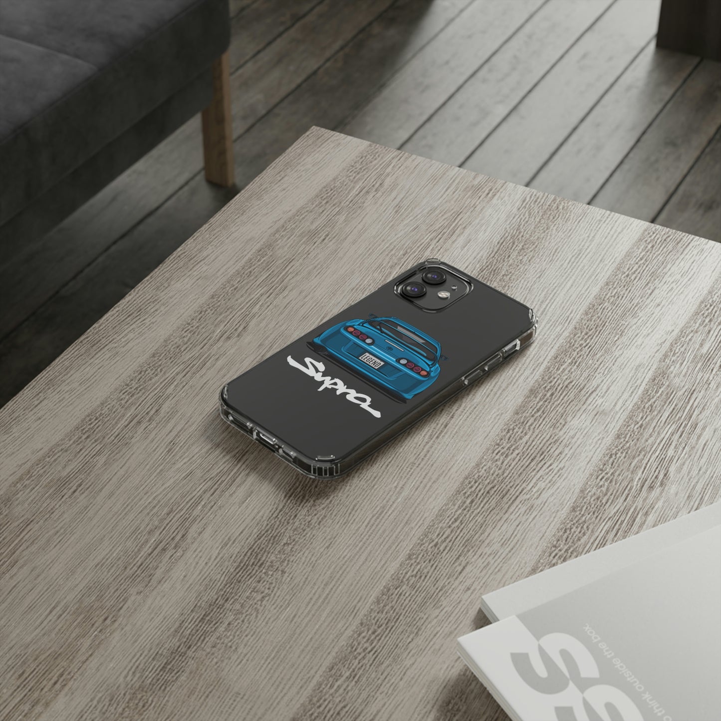 Blue Toyota Supra Clear phone Case