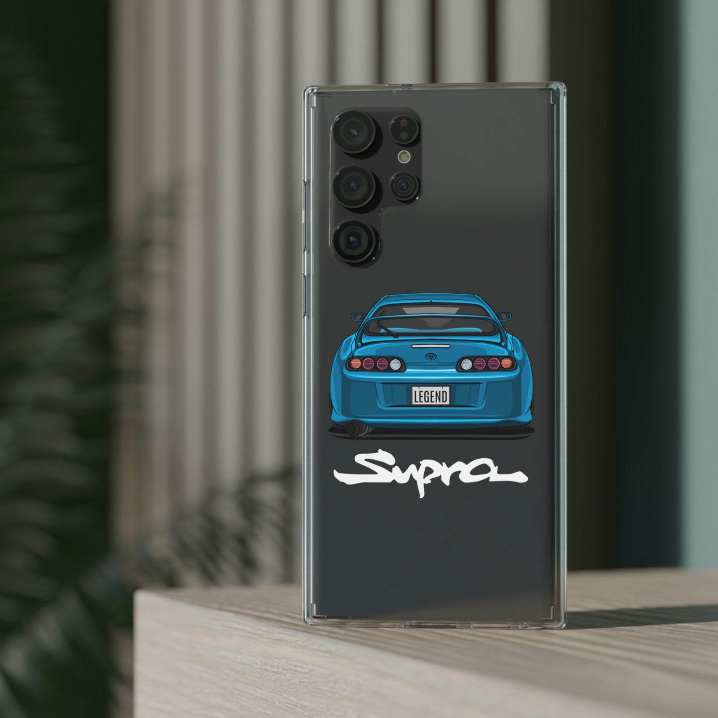 Blue Toyota Supra Clear phone Case