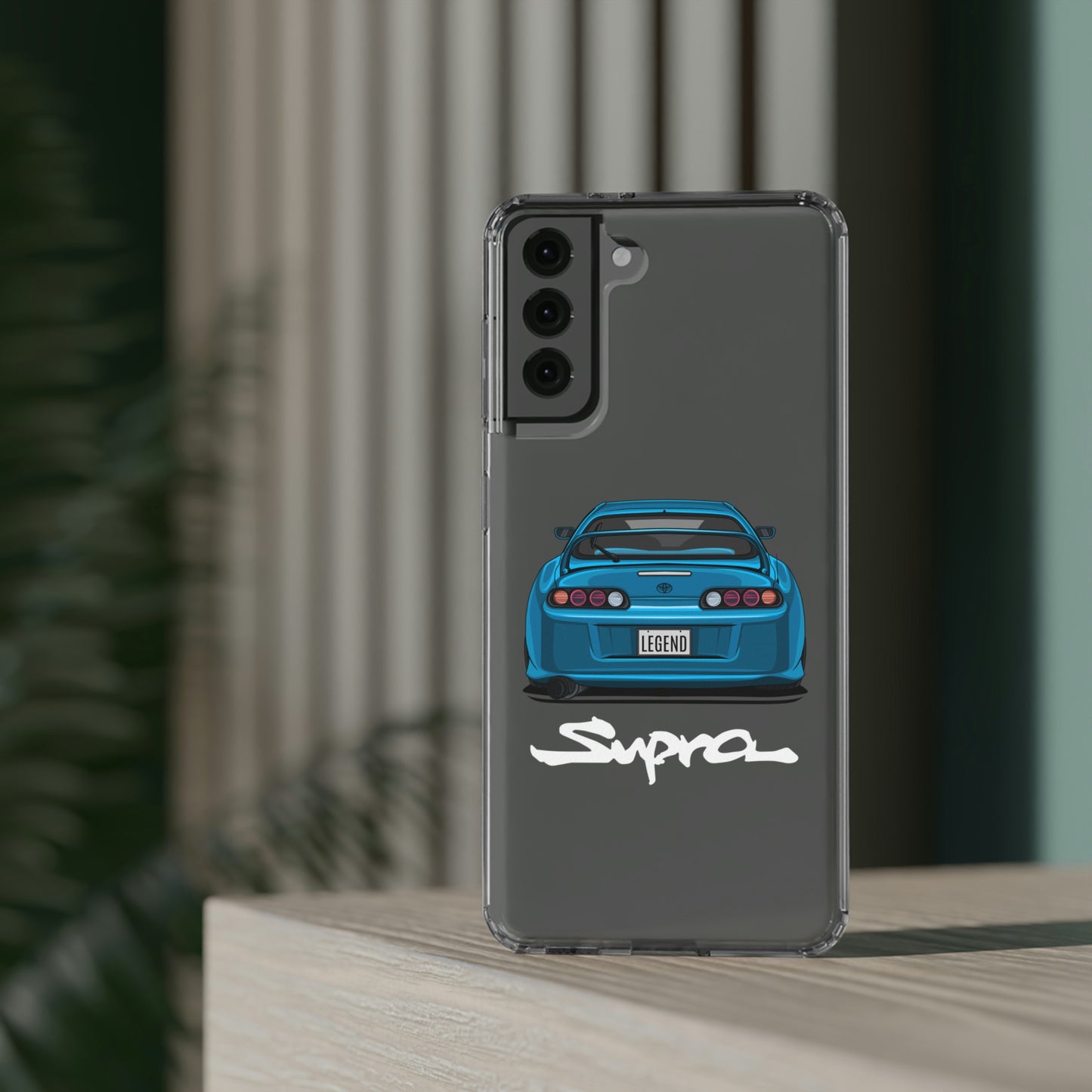 Blue Toyota Supra Clear phone Case