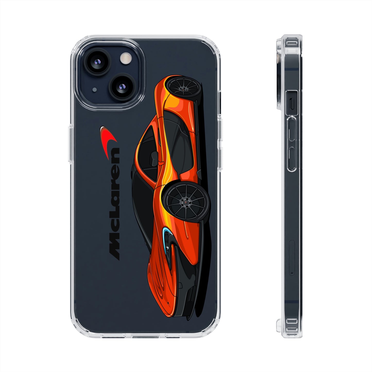 Orange McLaren P1 Clear Phone Case