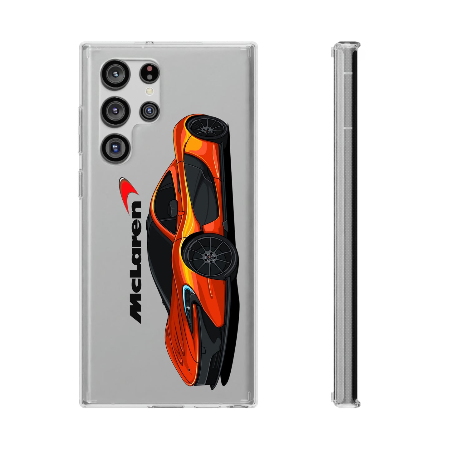 Orange McLaren P1 Clear Phone Case