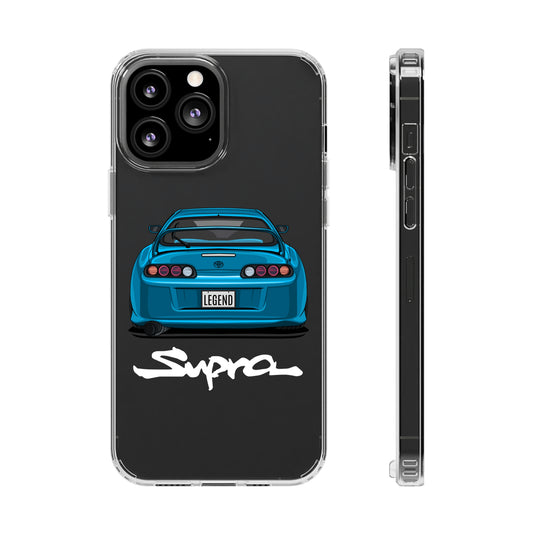 Blue Toyota Supra Clear phone Case