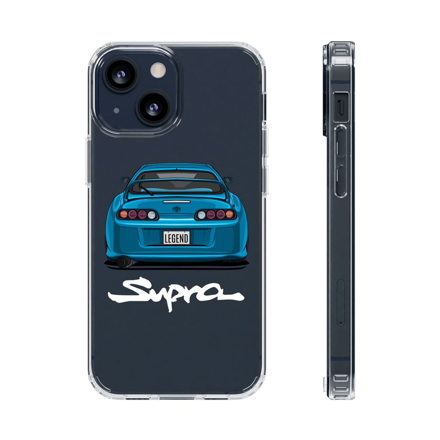 Blue Toyota Supra Clear phone Case