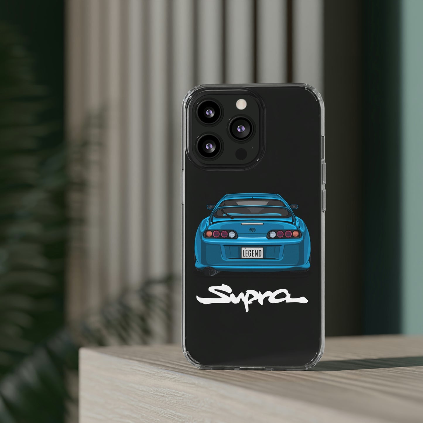 Blue Toyota Supra Clear phone Case