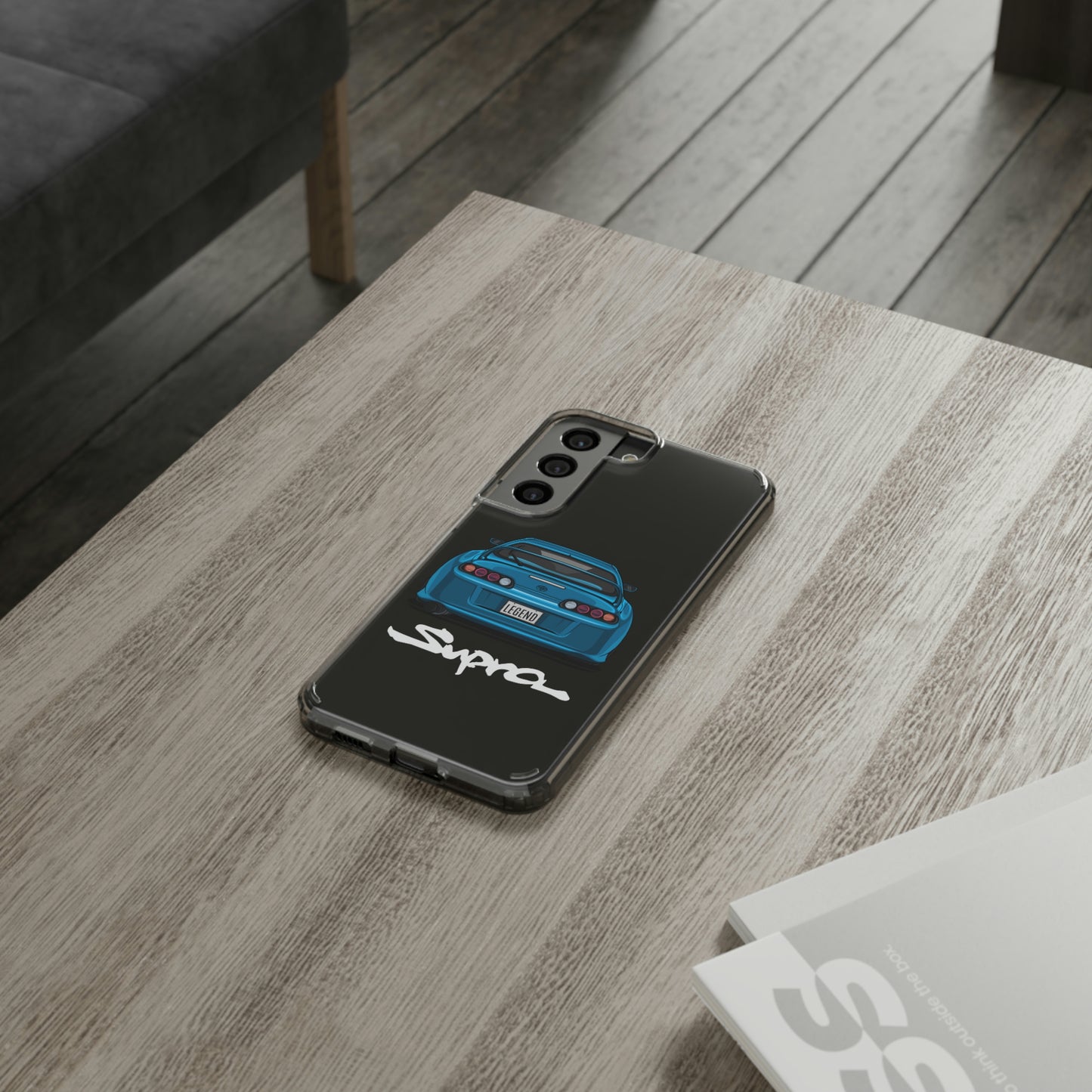 Blue Toyota Supra Clear phone Case