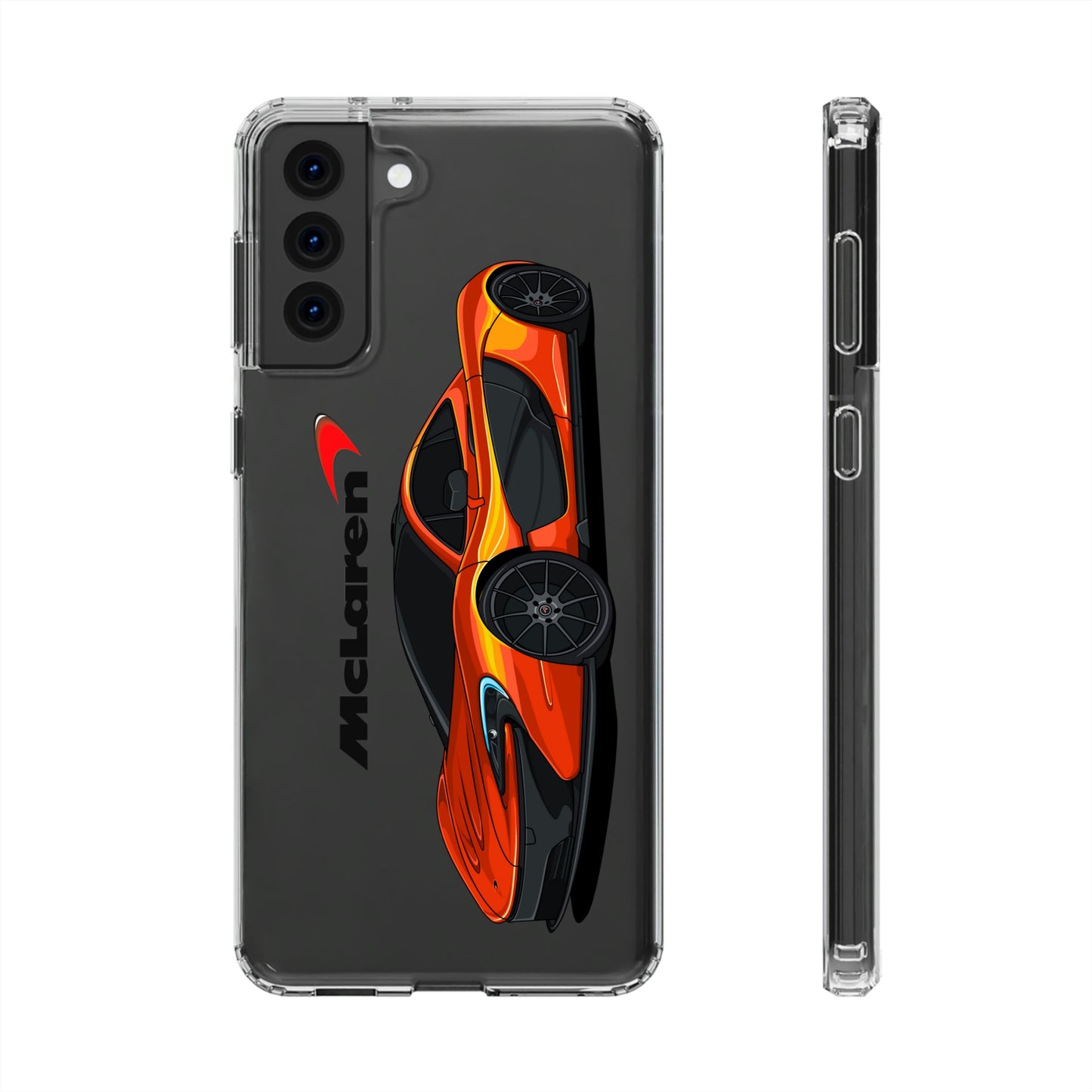 Orange McLaren P1 Clear Phone Case