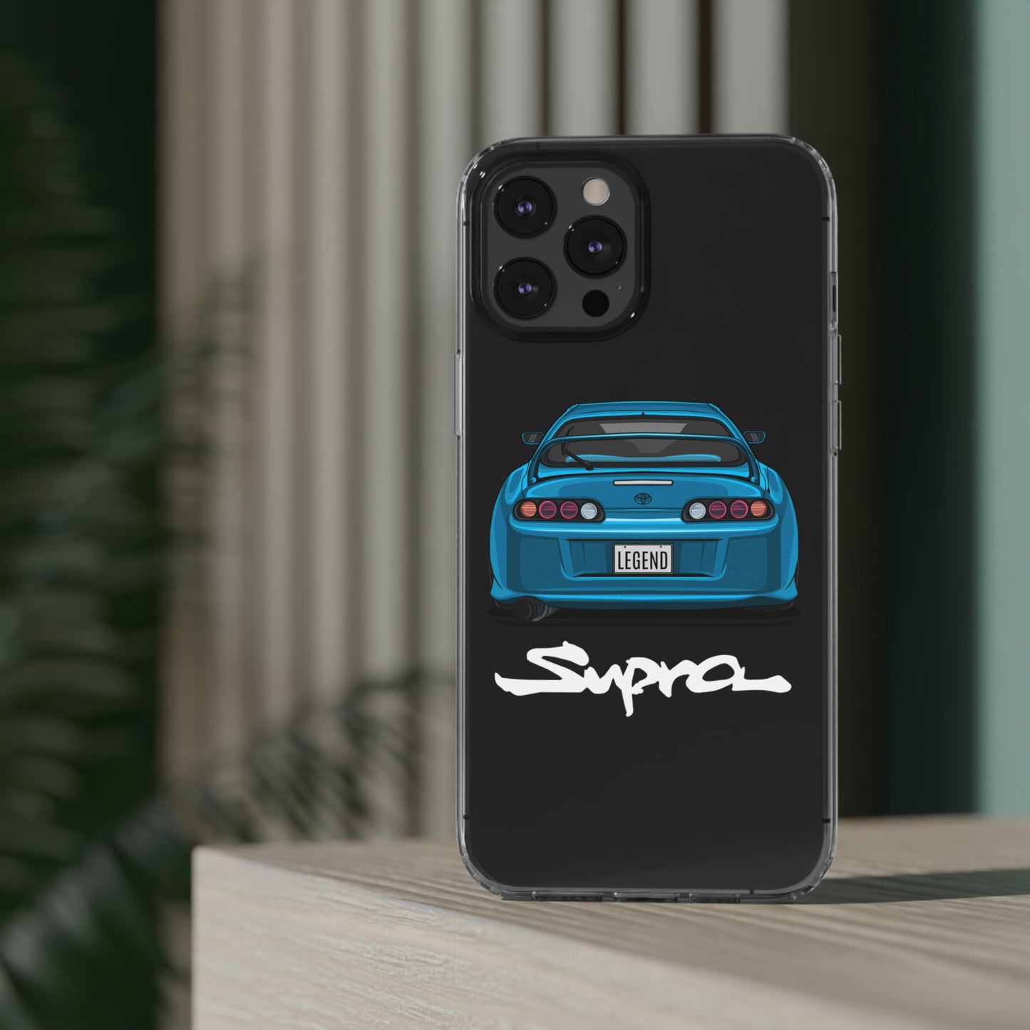 Blue Toyota Supra Clear phone Case