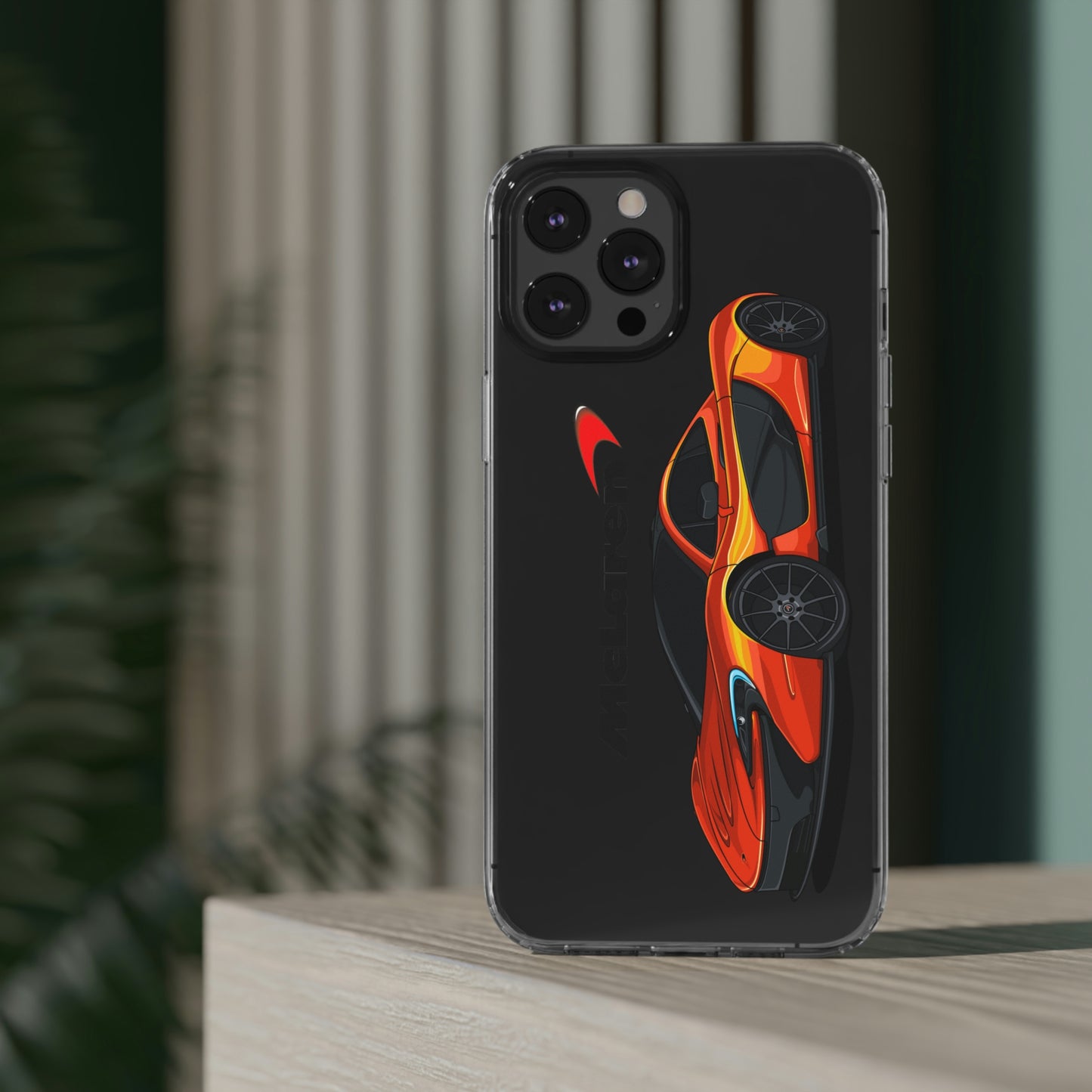 Orange McLaren P1 Clear Phone Case