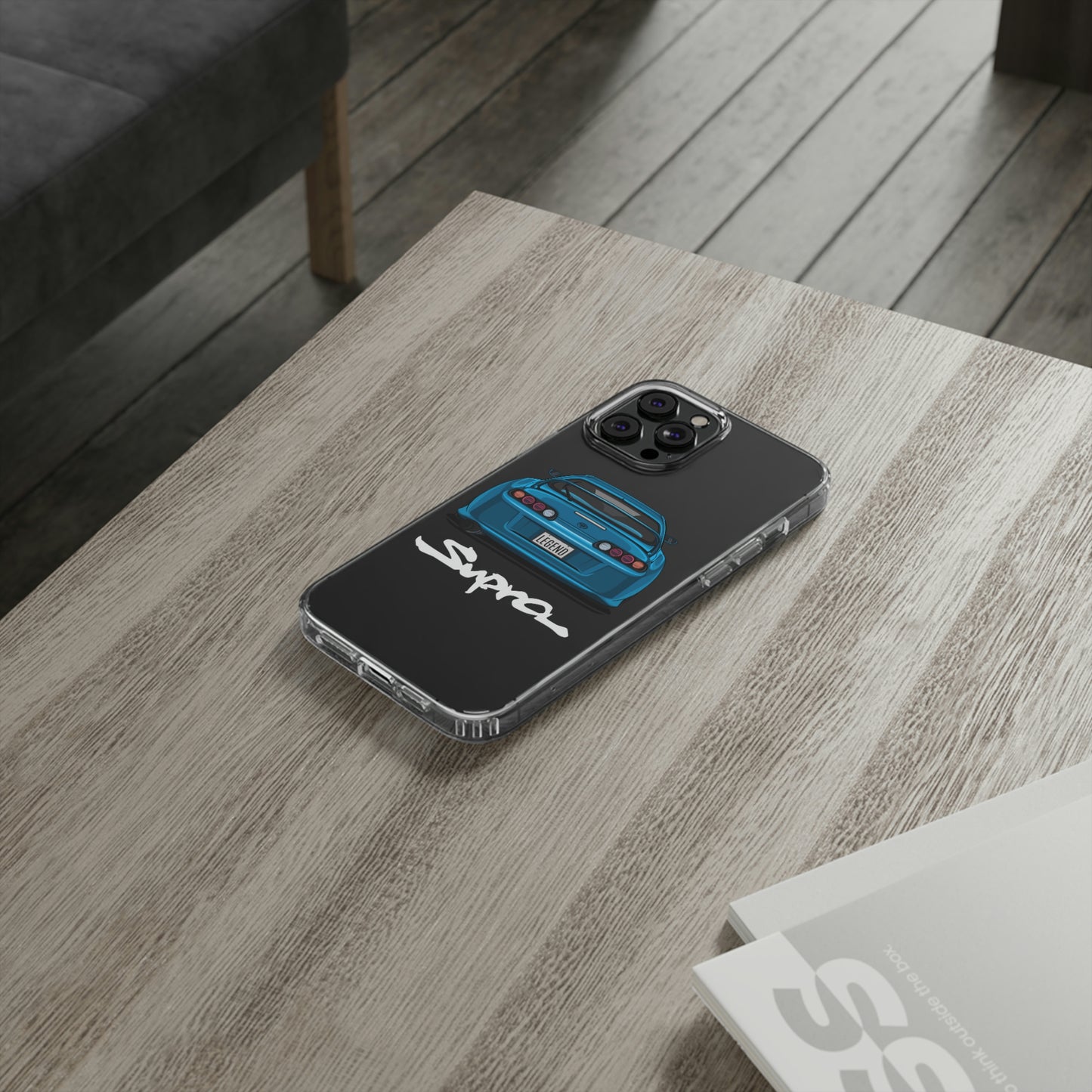 Blue Toyota Supra Clear phone Case