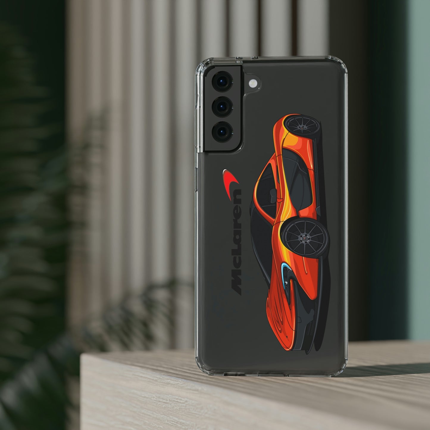 Orange McLaren P1 Clear Phone Case